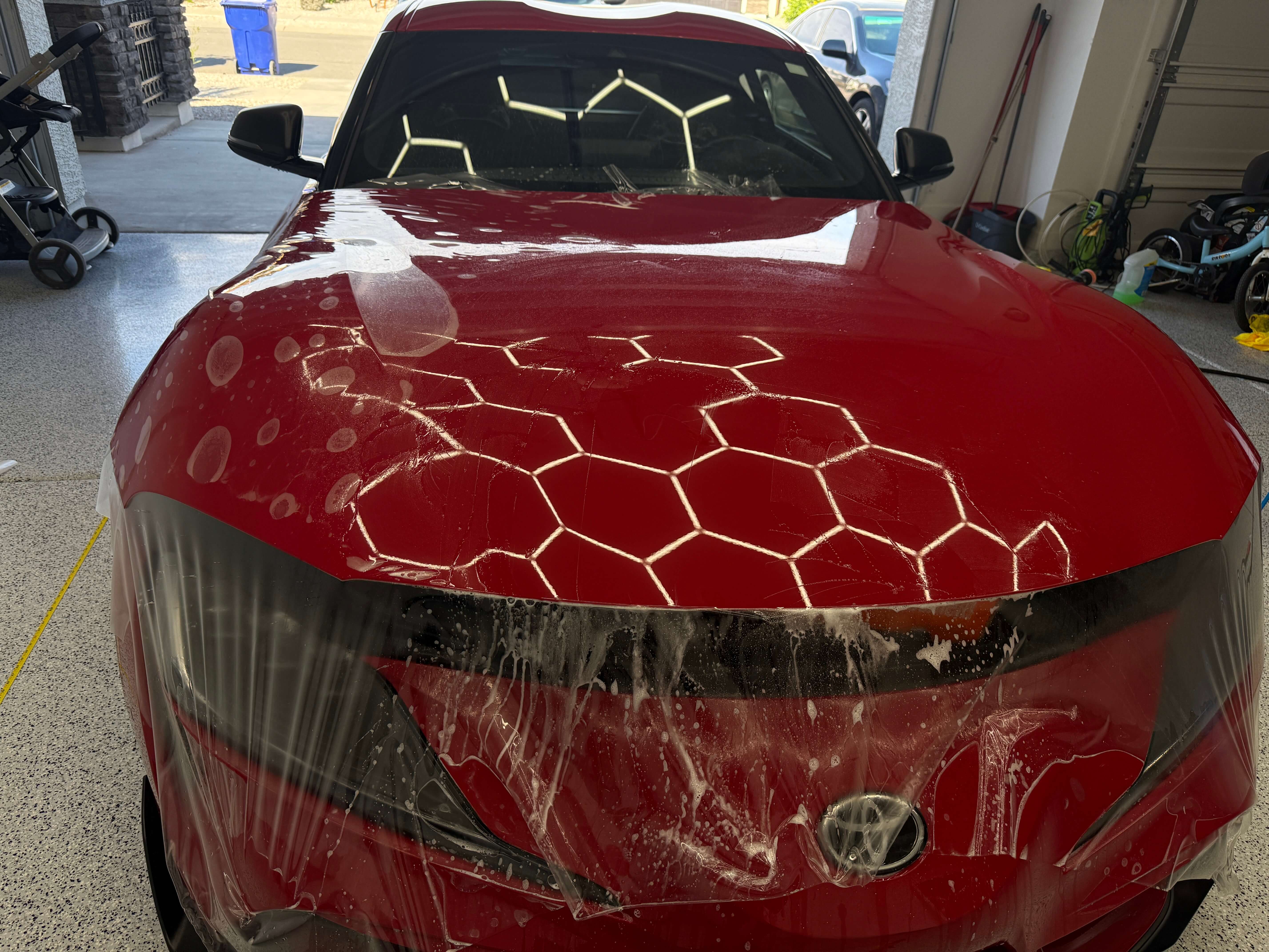 toyota-supra-hood-paint-protection-film-application